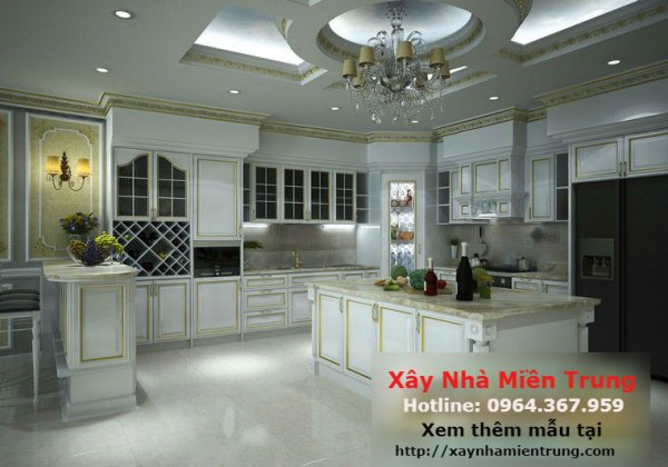 Mẫu Trần Thạch Cao Phòng Bếp 01