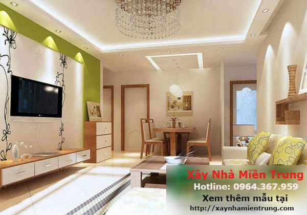 Mẫu Trần Thạch Cao Phòng Khách Nhà Chung Cư 01