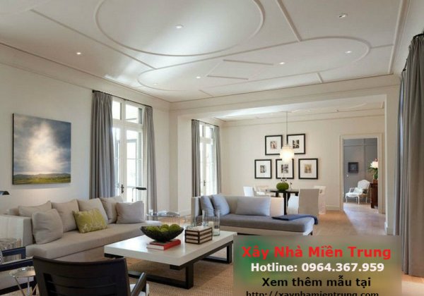 Mẫu Trần Thạch Cao Phòng Khách Nhà Chung Cư 04