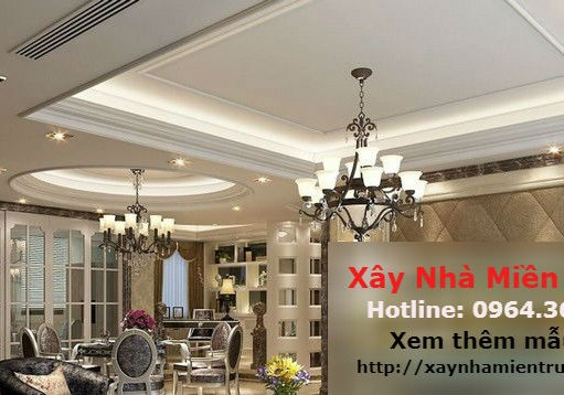 Mẫu Trần Thạch Cao Phòng Khách Nhà Biệt Thự 17