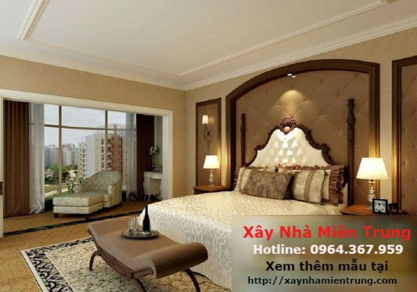 Mẫu Trần Thạch Cao Phòng Ngủ Nhà Biệt Thự 01