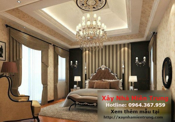 Mẫu Trần Thạch Cao Phòng Ngủ Nhà Biệt Thự 04